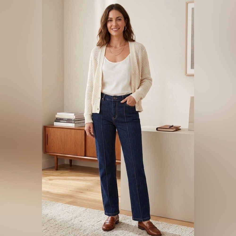 Oat New York Women's Straight Leg Blue Jeans